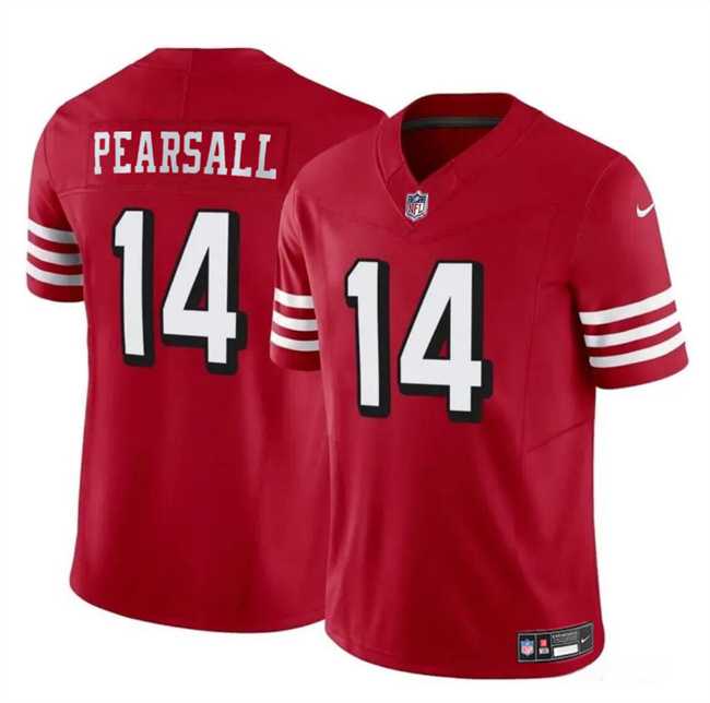 Men & Women & Youth San Francisco 49ers #14 Ricky Pearsall New Red 2024 Draft F.U.S.E. Vapor Untouchable Limited Stitched Jersey